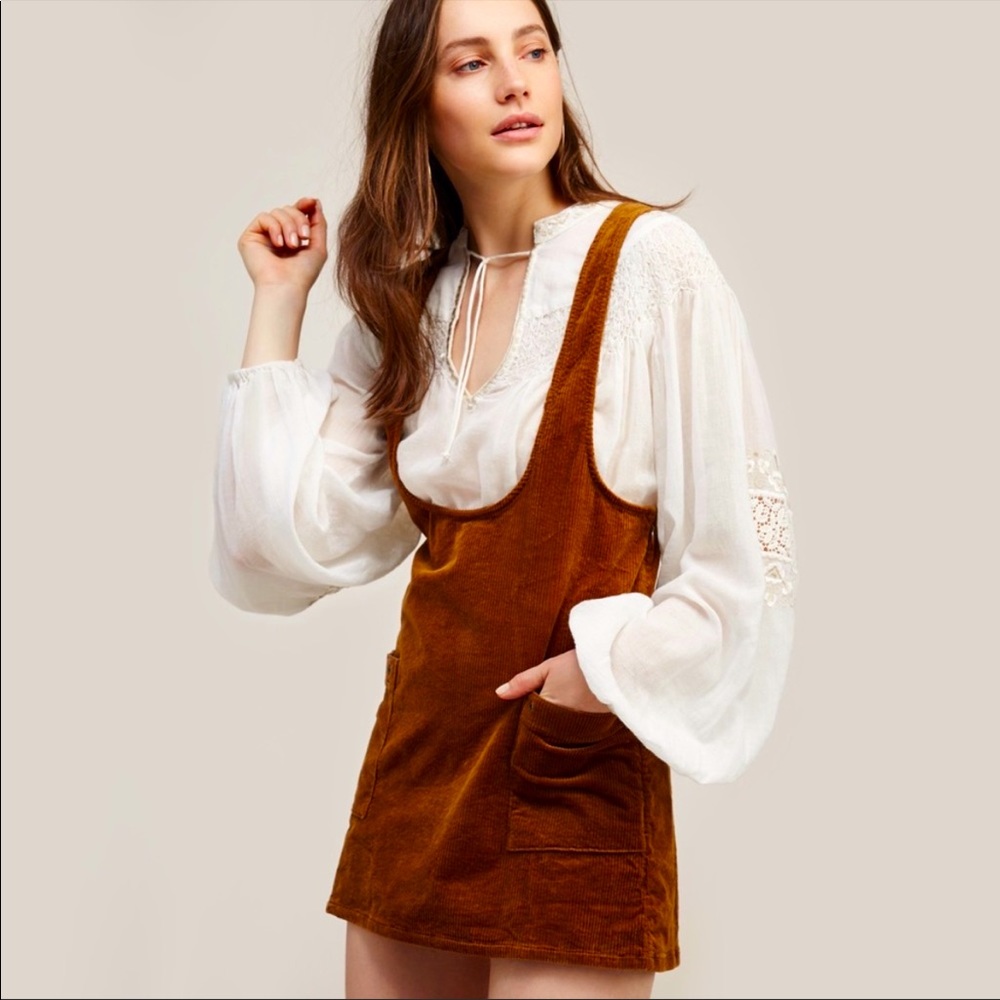 Free People Devoted To You Mini Corduroy Dress